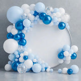 Baby Boy Blue & White Ring Balloon Arch Decor