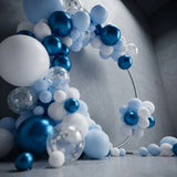 Baby Boy Blue & White Ring Balloon Arch Decor
