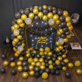 Black & Gold Anniversary Arch with Age Foil