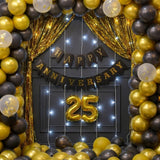 Black & Gold Anniversary Arch with Age Foil