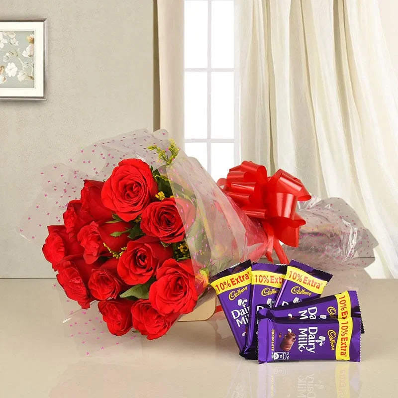 Red Roses & Chocolates Perfect Hamper