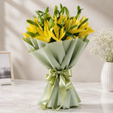 8 Yellow Asiatic Lilies Bunch