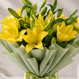 8 Yellow Asiatic Lilies Bunch