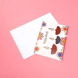 Pack of 50 Happy Diwali Diyas Rangoli Greeting Card