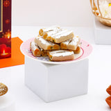 Copper Pooja Thali Set with Kaju Rolls and Attar