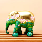 Golden Lotus Elephant Statue | By Elephant Parade