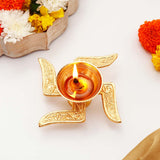 OM and Swastik Diya with Kaju Barfi