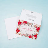Pack of 50 Season's Greetings Poinsettia Greeting Card