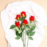 Bunch Of 5 Artificial Red Roses