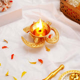 OM and Swastik Diya with Rasgulla
