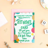 Best Wishes Greeting Card With Chocolates