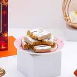 Akhand Jyoti Diya with Greeting Card and Kaju Rolls