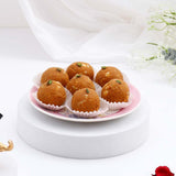 Lakshmi Ganesha Tealights with Besan Ladoo