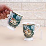 Green European Classic Vintage Couple Mug