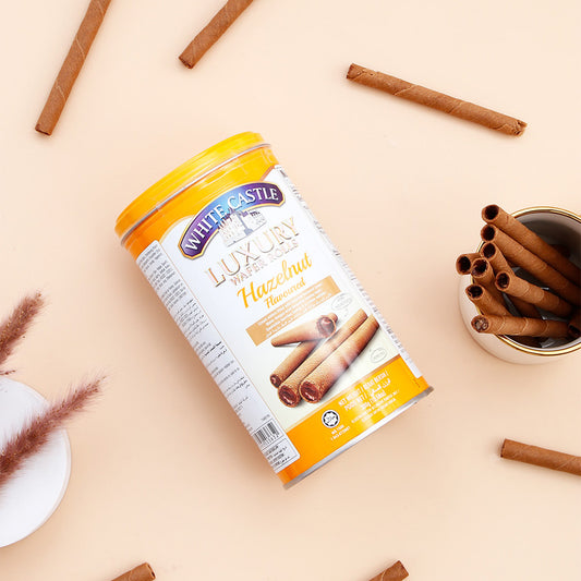 White Castle Luxury Wafer Rolls - Hazelnut