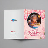 Happy Birthday Photo Balloon Personalised Greeting Card