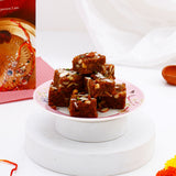 Silver Pooja Thali Set with Dhoda Barfi and Attar