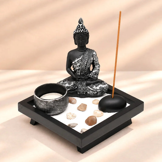Silver Budda Incense Stick Holder