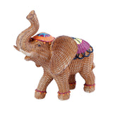 Handcrafted Straw Textured Elephant Showpiece