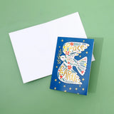 Pack of 50 Peace on Earth Floral Dove Greeting Card