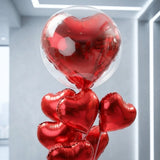 Red Heart Bobo Balloon Stand Decor