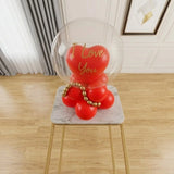 I Love You Red Heart Balloon Stack Decor