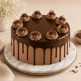 Glazed Chocolate Cream Drip Cake