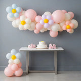 Pink Daisy Balloon Garland Cake Table Decor