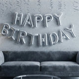 Purple & Silver Chrome Room Balloon Decor