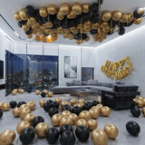 Black & Gold Luxe Ceiling Balloon Room Decor