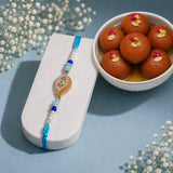 Evil Eye Paisley Charm Rakhi with Gulab Jamun