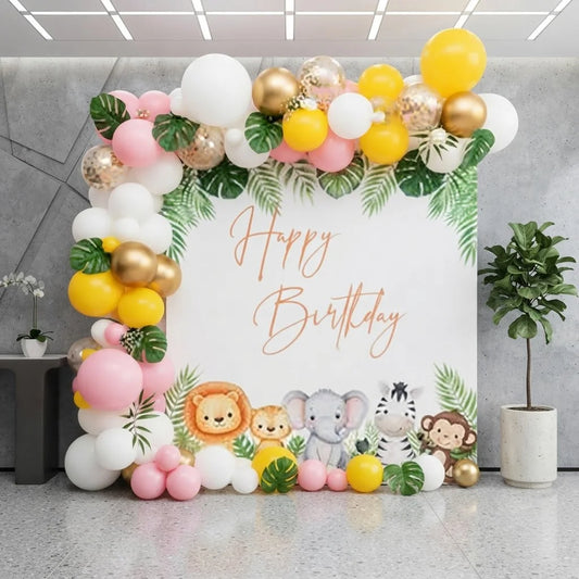 Jungle Safari Theme Birthday Backdrop Decor