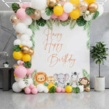 Jungle Safari Theme Birthday Backdrop Decor