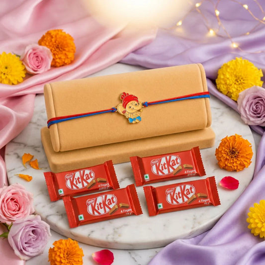 Bal Ganesha Kids Rakhi with KitKat Chocolate Bars | Playful Rakhi Gift