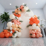 A Little Cutie Peach Baby Shower Arch Decor