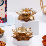 Auspicious Diwali Greeting Card with Diya and Dry Fruits