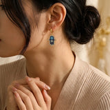 Blue Hamsa Hand Charm Drop Earrings | Stupid Cupid