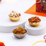 Warm Wishes Bhai Dooj Greeting Card with Dry Fruits