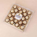Delightful Ferrero Chocolate Tray and Diya with Greeting Card Gift Set