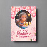 Happy Birthday Photo Balloon Personalised Greeting Card