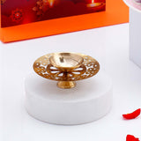 Akhand Jyoti Diya with Greeting Card and Kaju Rolls