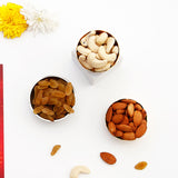 Shubh Diwali Greeting Card with Diya and Dry Fruits