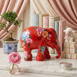 Peony Lover Elephant Statue | By Elephant Parade