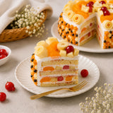Tropical Fruit Paradise Cream Cake