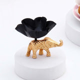 Elephant Diya Holder with Besan Ladoo