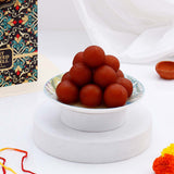 Loving Wishes Bhai Dooj Greeting Card with Gulab Jamun