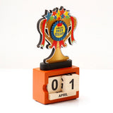 Archies World's Best Teacher Trophy with Perpetual Wooden Calendar