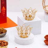 Beautiful Diwali Greeting Card with Diya and Dry Fruits