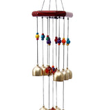 Colorful Beaded Brass Bell Wind Chime