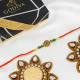 Antique Green Rakhi and Godiva Naps